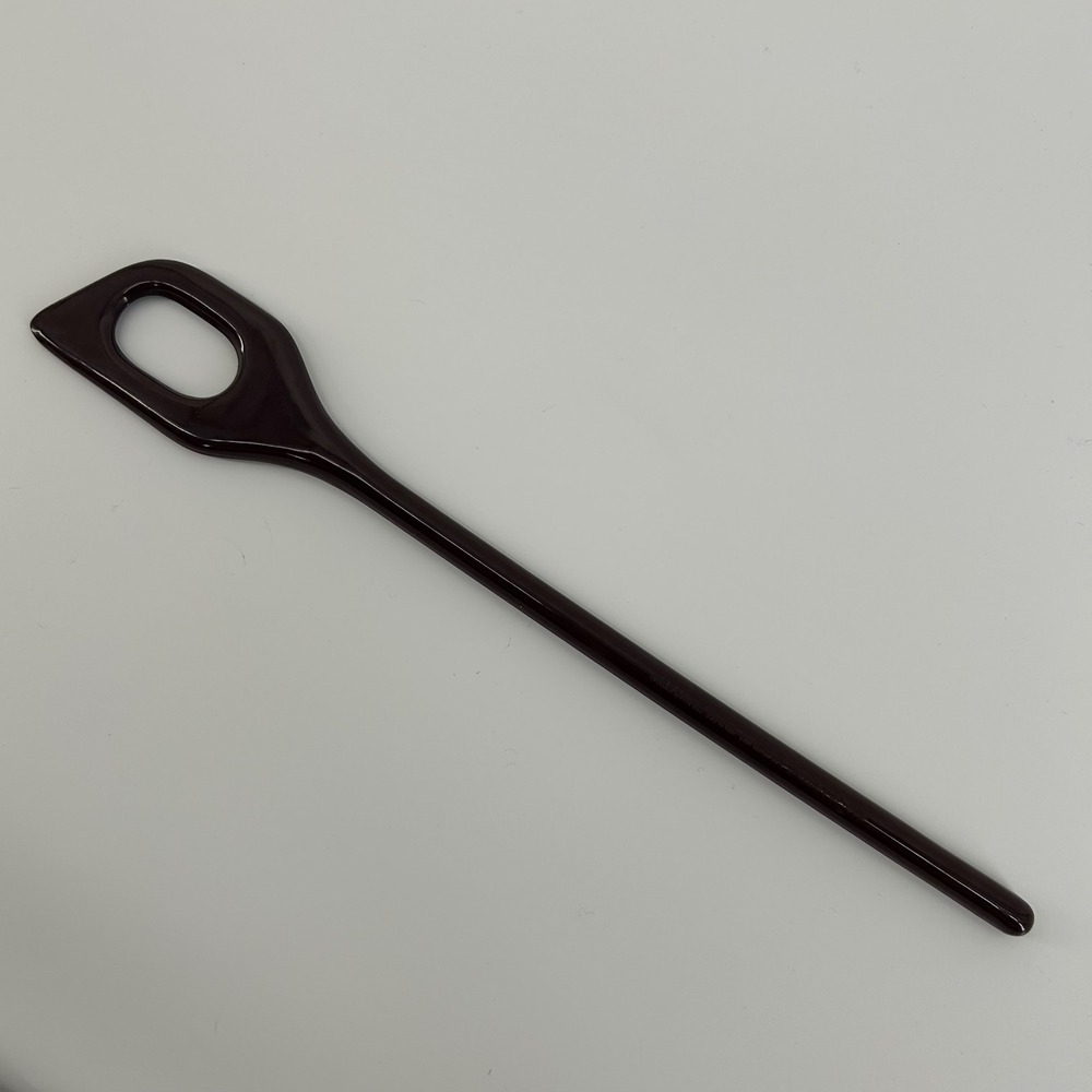 Vintage Melamine Mixing Spoon Brown Danish Modern Slotted Paddle JP-603 12.5"